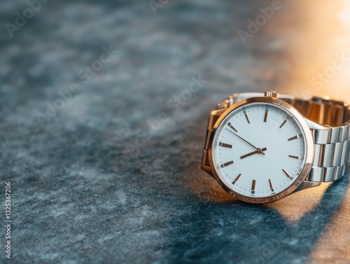 Wallpaper Mural Sleek wristwatch on a textured surface Torontodigital.ca