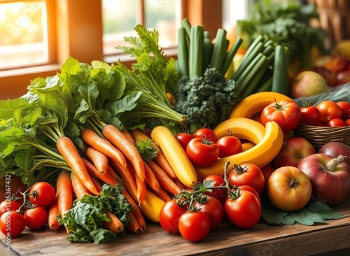 Fresh Produce Display - Healthy Eating