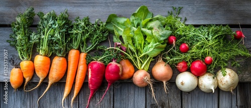 Professional Spread of Freshly Picked Garden Vegetables for Culinary Use