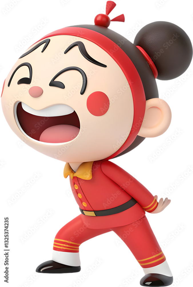 The adorable Kawaii Nezha the Crown Prince cartoon character showcases power, style, and youthful energy. The adorable Kawaii Nezha the Crown Prince cartoon character showcases power, style, and youthful energy.