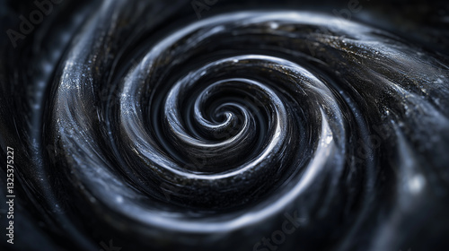 Abstract spiral waves generate sense of mesmerizing depth and swirling motion, with an almost hypnotic effect and intriguing visual
