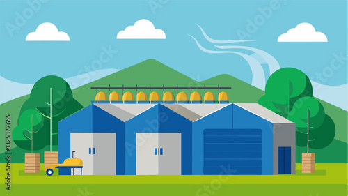 With automatic ventilation systems smart silage facilities maintain the perfect air flow to promote highquality fermentation and reduce the risk of mold or spoilage.. Vector illustration