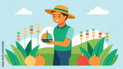 Variable rate technology allows farmers to adjust the amount and placement of nutrients based on different areas of the field with varying fertility levels optimizing crop yields. Vector illustration