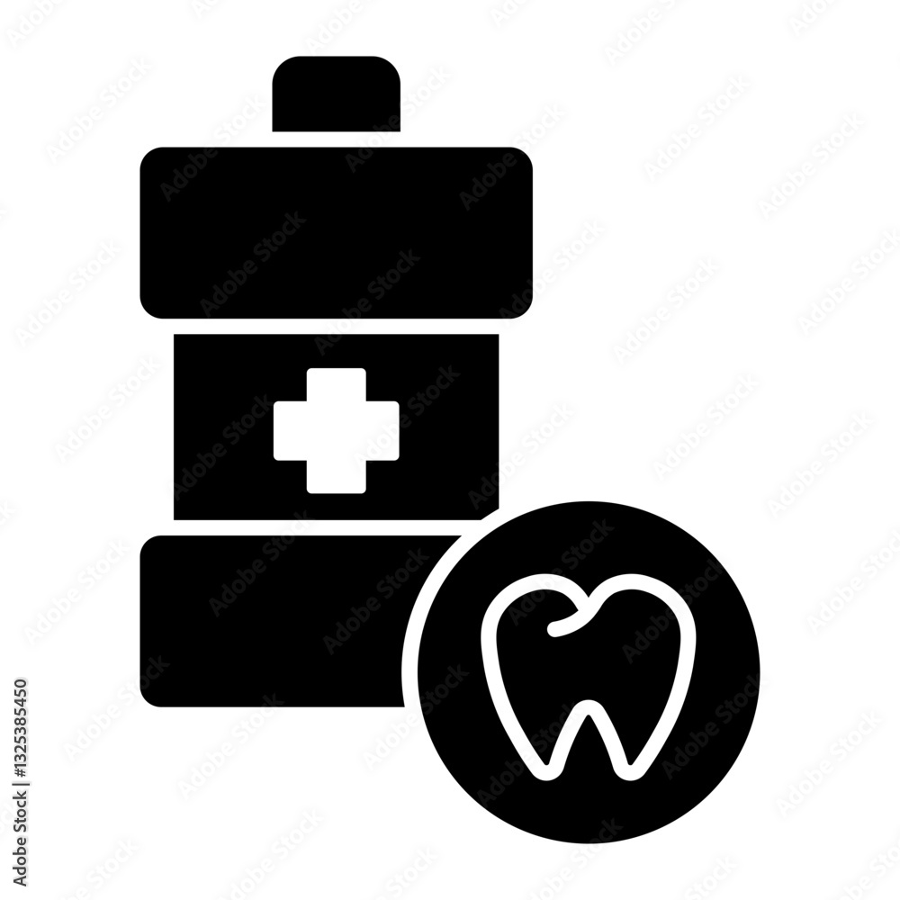 Obraz premium dental care Solid icon