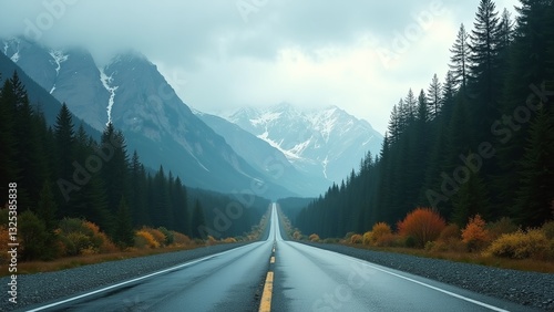 Straight highway road