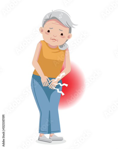 Elderly women with uterine pain