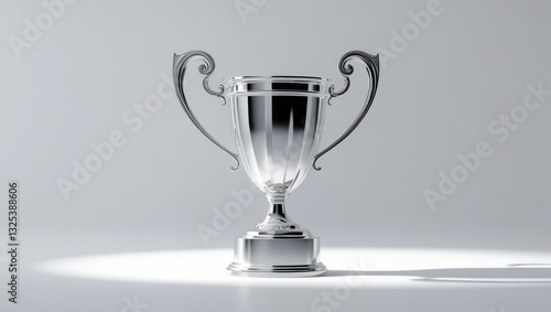 Trophy Award Isolated White Background