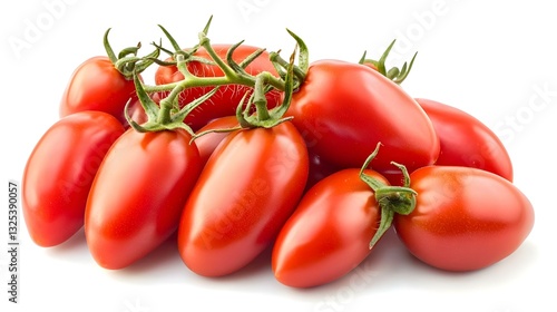 Obraz na płótnie San marzano plum tomatoes isolated on white w salonie