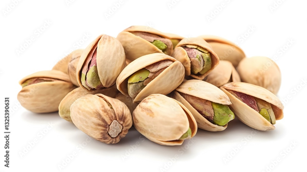 Pistachios on a white background Pistachios on a white background