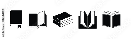 book icons open closed