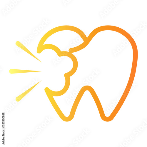 cavities Line Gradient Icon