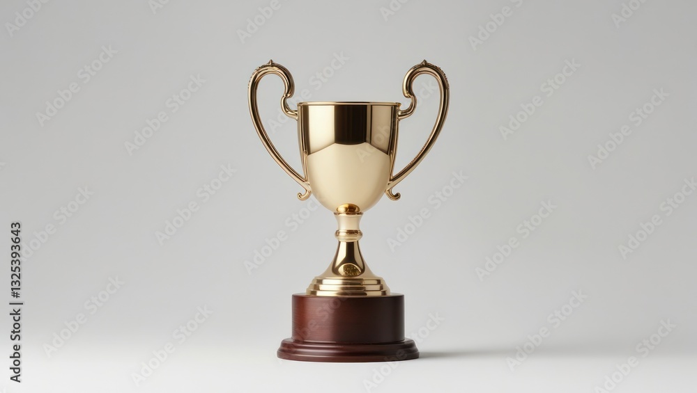 Trophy Award Isolated White Background Trophy Award Isolated White Background