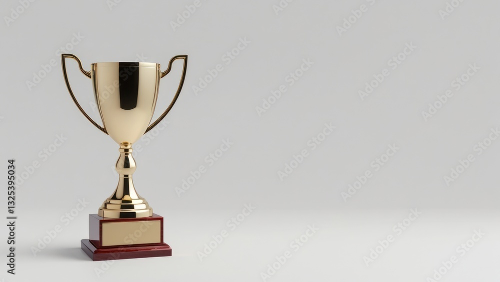 Fototapeta premium Trophy Award Isolated White Background