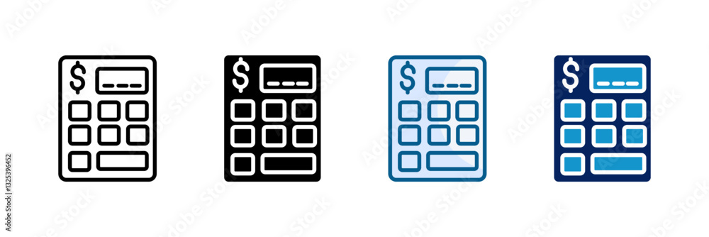 Calculator Icon Set Multiple Style Collection Calculator Icon Set Multiple Style Collection