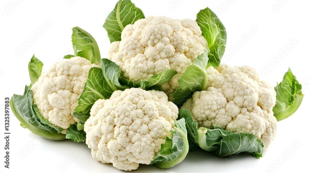 Fresh cauliflower on white background Fresh cauliflower on white background