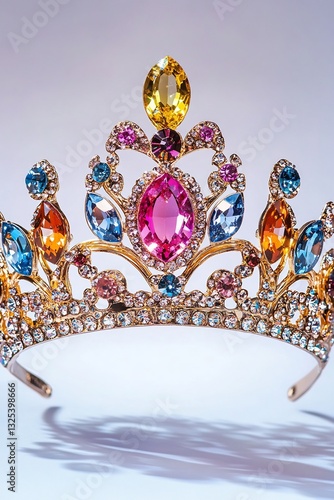 Beautiful tiara on white background 