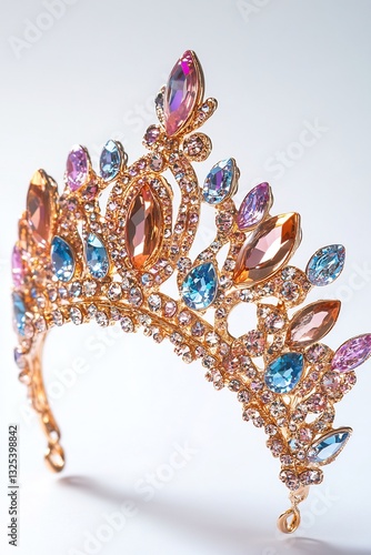Beautiful tiara on white background 