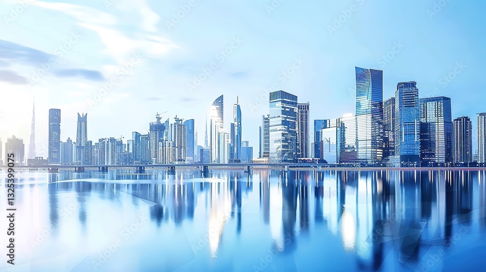 Fototapeta premium Innovative_Development_Technology_Particle_Network_