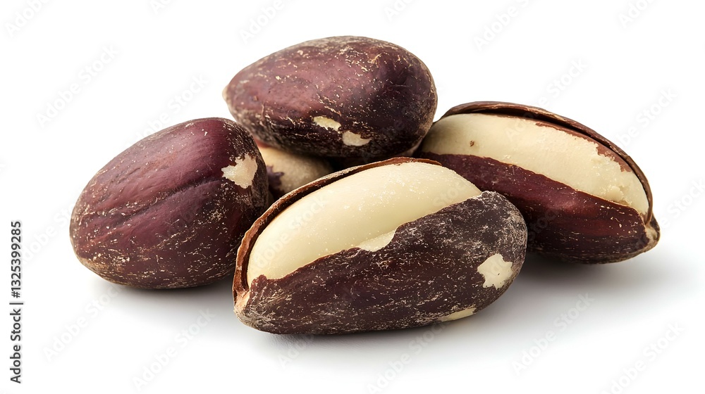 brazil nut isolated on white background full brazil nut isolated on white background full
