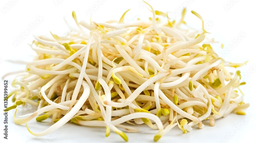 bean sprouts on a white background isolated bean sprouts on a white background isolated