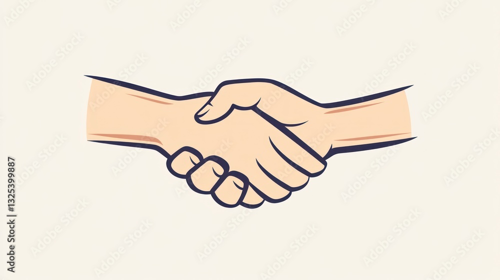 Handshake Illustration Symbol of Agreement Partnership and Collaboration in Business and Per Handshake Illustration Symbol of Agreement Partnership and Collaboration in Business and Per