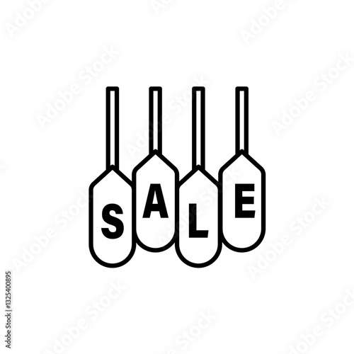 Sale Tag line icon