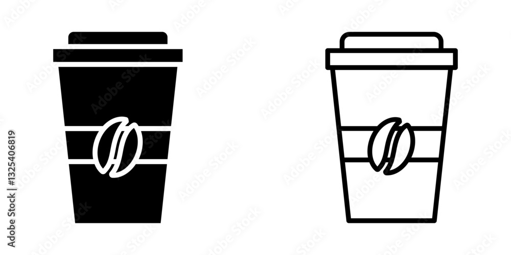 Coffie cup icon on white background Coffie cup icon on white background