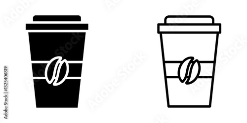 Coffie cup icon on white background