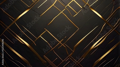 abstract dark background gold lines