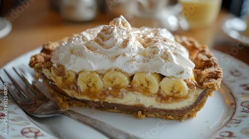 Wallpaper Mural Irresistible Banoffee Pie with Creamy Layers of Banana and Toffee Delight on a Plate Torontodigital.ca