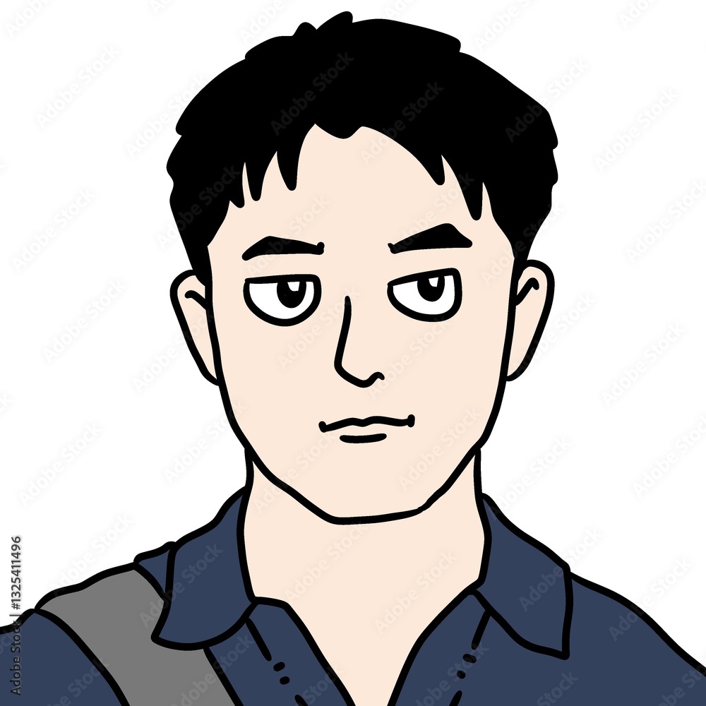 cartoon character man on white background cartoon character man on white background