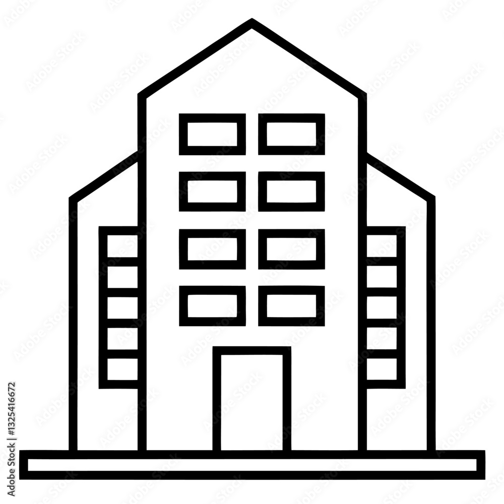vector illustration of a office building vector illustration of a office building