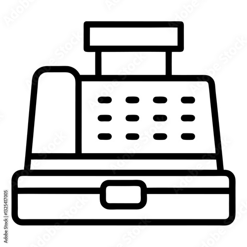 vector illustration of a cash register icon