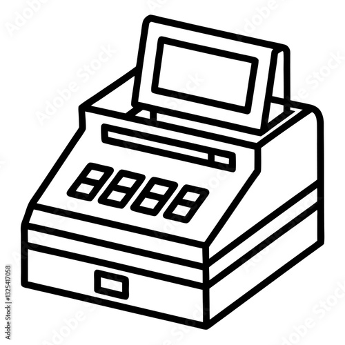 vector illustration of a cash register icon