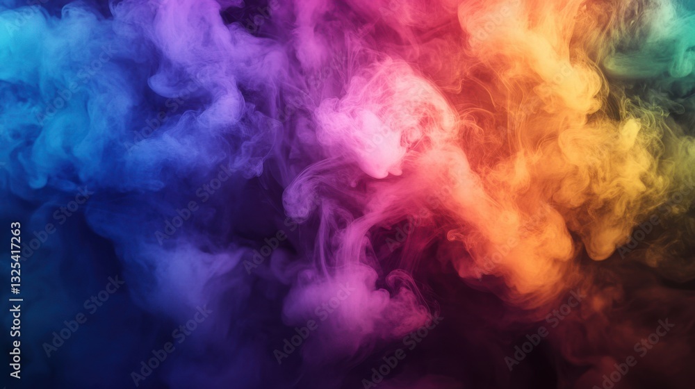 Hypnotic ink mist swirling into a cosmic cloud, Hypnotic ink mist swirling into a cosmic cloud,