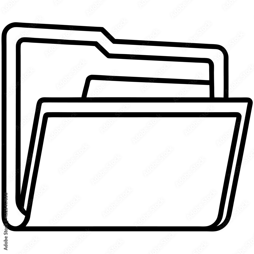 vector illustration of a folder with document vector illustration of a folder with document