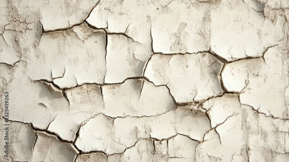 Distressed paint surface with cracked and peeling layers, creating a textured effect Distressed paint surface with cracked and peeling layers, creating a textured effect