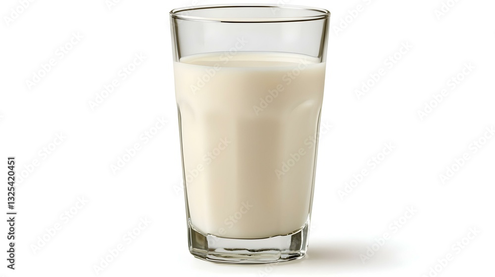 Glass of fresh milk isolated on a white Glass of fresh milk isolated on a white