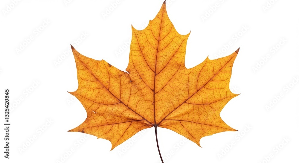 Autumn maple leaf with vibrant colors isolated on a white background Autumn maple leaf with vibrant colors isolated on a white background