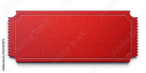 Blank red ticket isolated on white background, ticket, red, isolated, blank, white, background, event, entry, admission, template
