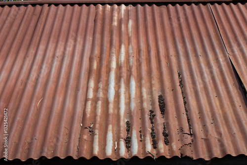 Old antique zinc roofing in Thailand