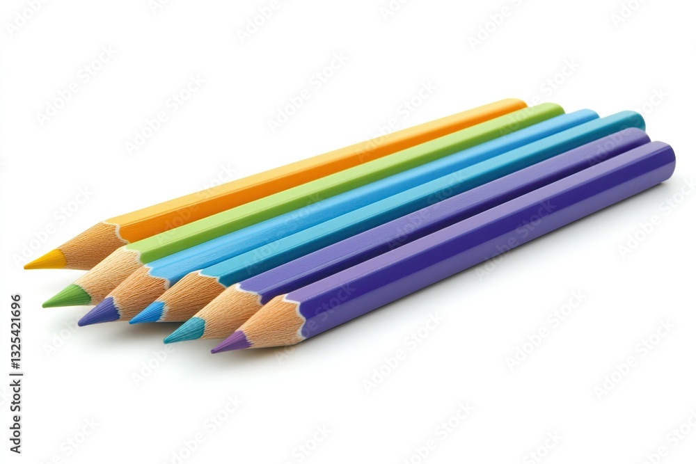 Colorful pencils in a row Colorful pencils in a row