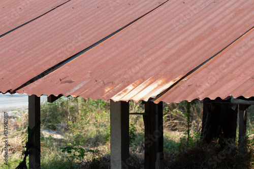 Old antique zinc roofing in Thailand