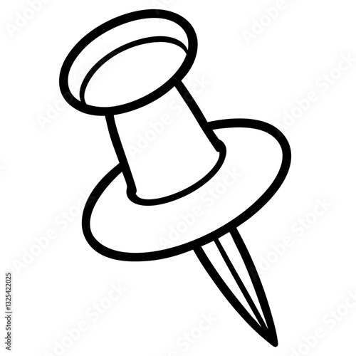 vector illustration of a push pin