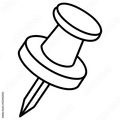 vector illustration of a push pin