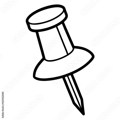vector illustration of a push pin