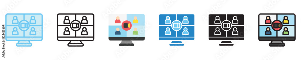 Class multi style icon set. use for modern concept, print, UI, UX kit, web and app development. Vector EPS 10, related to digital education, digital learning Class multi style icon set. use for modern concept, print, UI, UX kit, web and app development. Vector EPS 10, related to digital education, digital learning