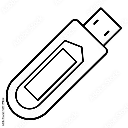 vector illustration of a usb flash drive