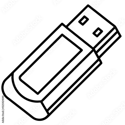 vector illustration of a usb flash drive