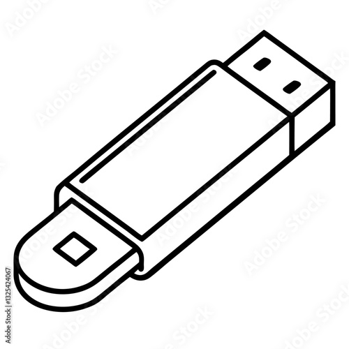 vector illustration of a usb flash drive
